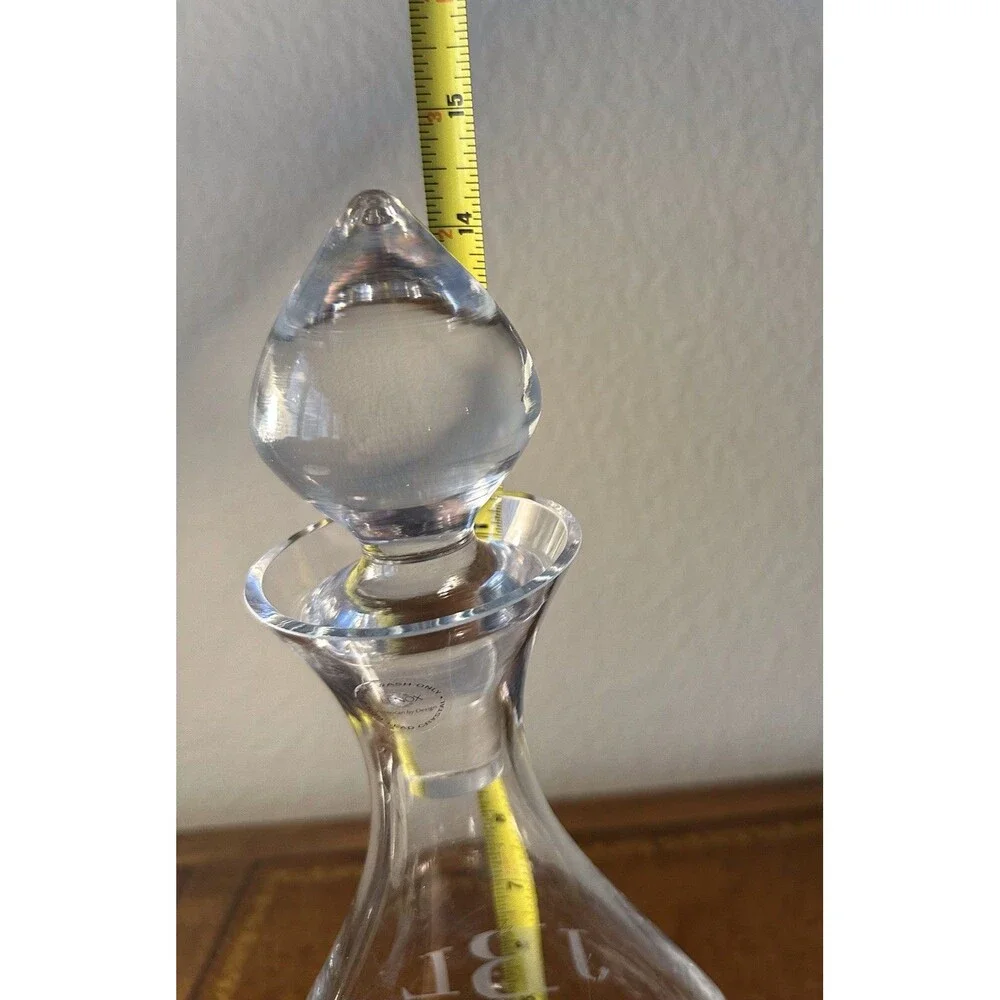 LENOX TUSCANY CLASSICS CRYSTAL DECANTER w/Stopper 32oz Initials JBL Center Hole